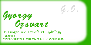 gyorgy ozsvart business card